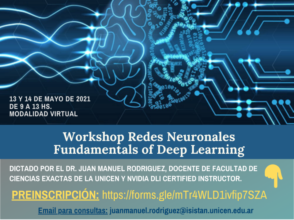 Banner del Workshop Redes Neuronales: Fundamentals of Deep Learning