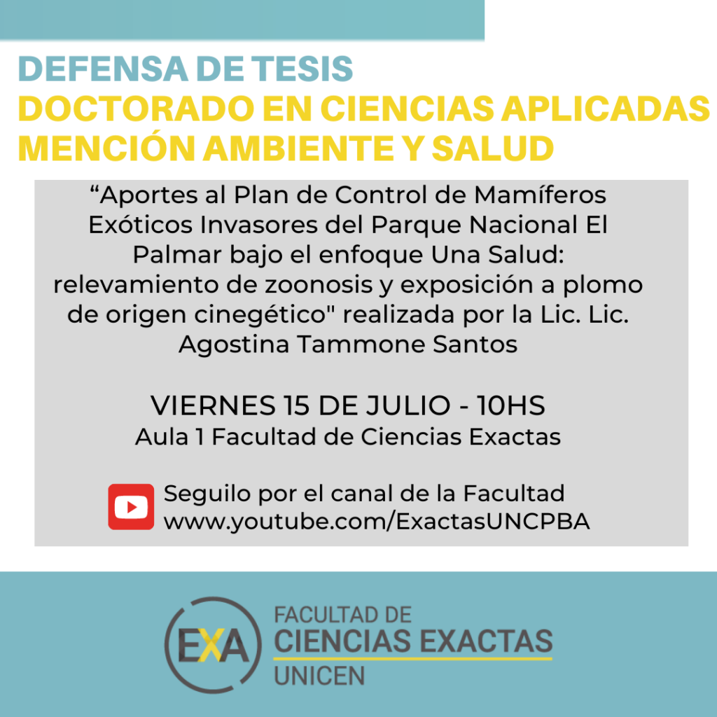 Defensa de tesis de doctorado de la Lic. Agostina Tammone Santos