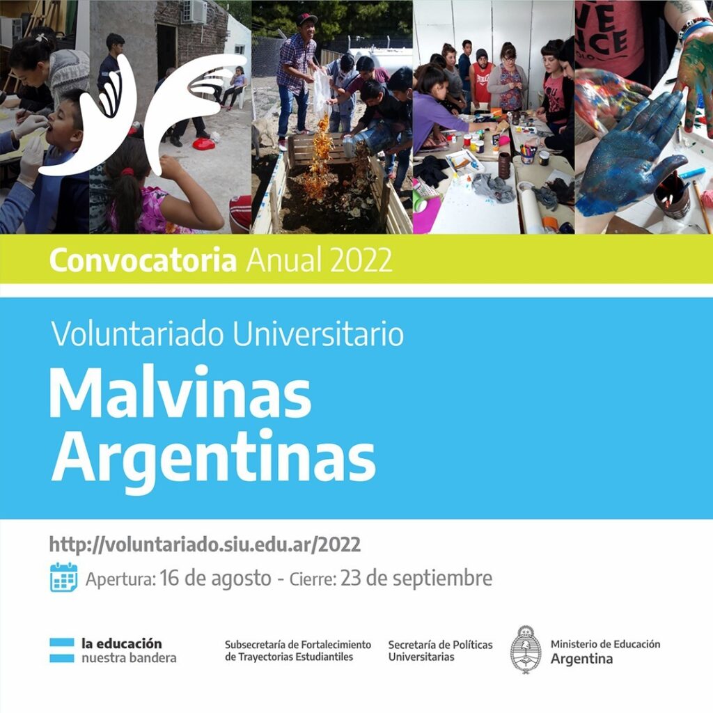 Programa de Voluntariado Universitario | Convocatoria Anual 2022 “Malvinas Argentinas”
