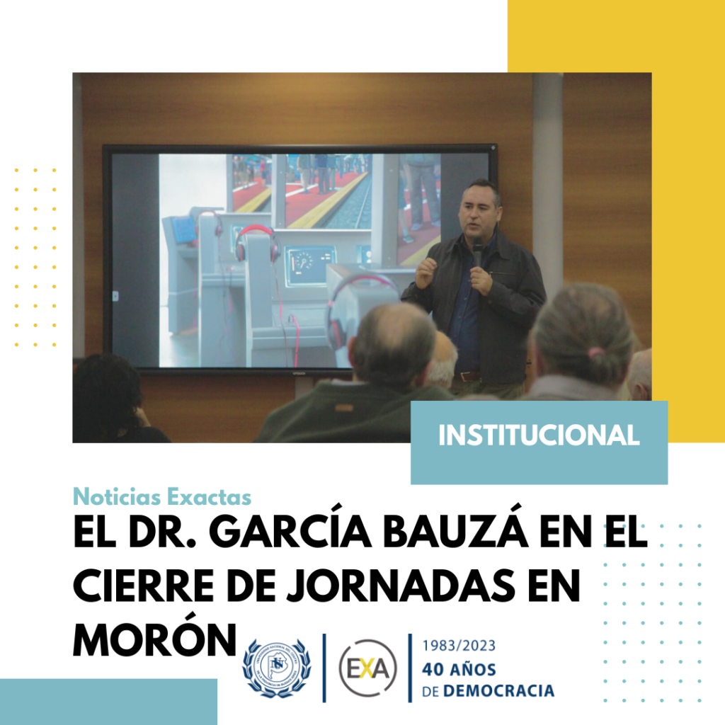 El. Dr. García Bauzá en el cierre de jornadas en Morón