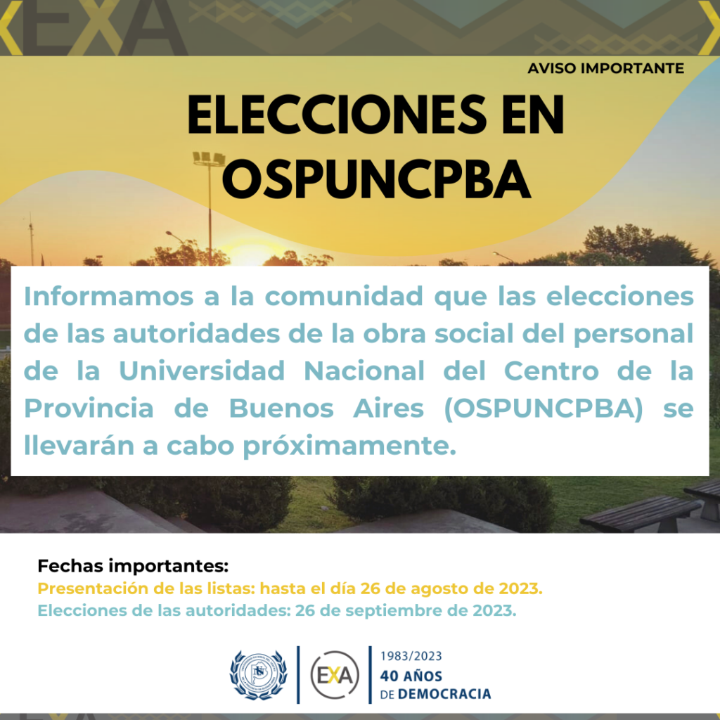 Elecciones en OSPUNCPBA