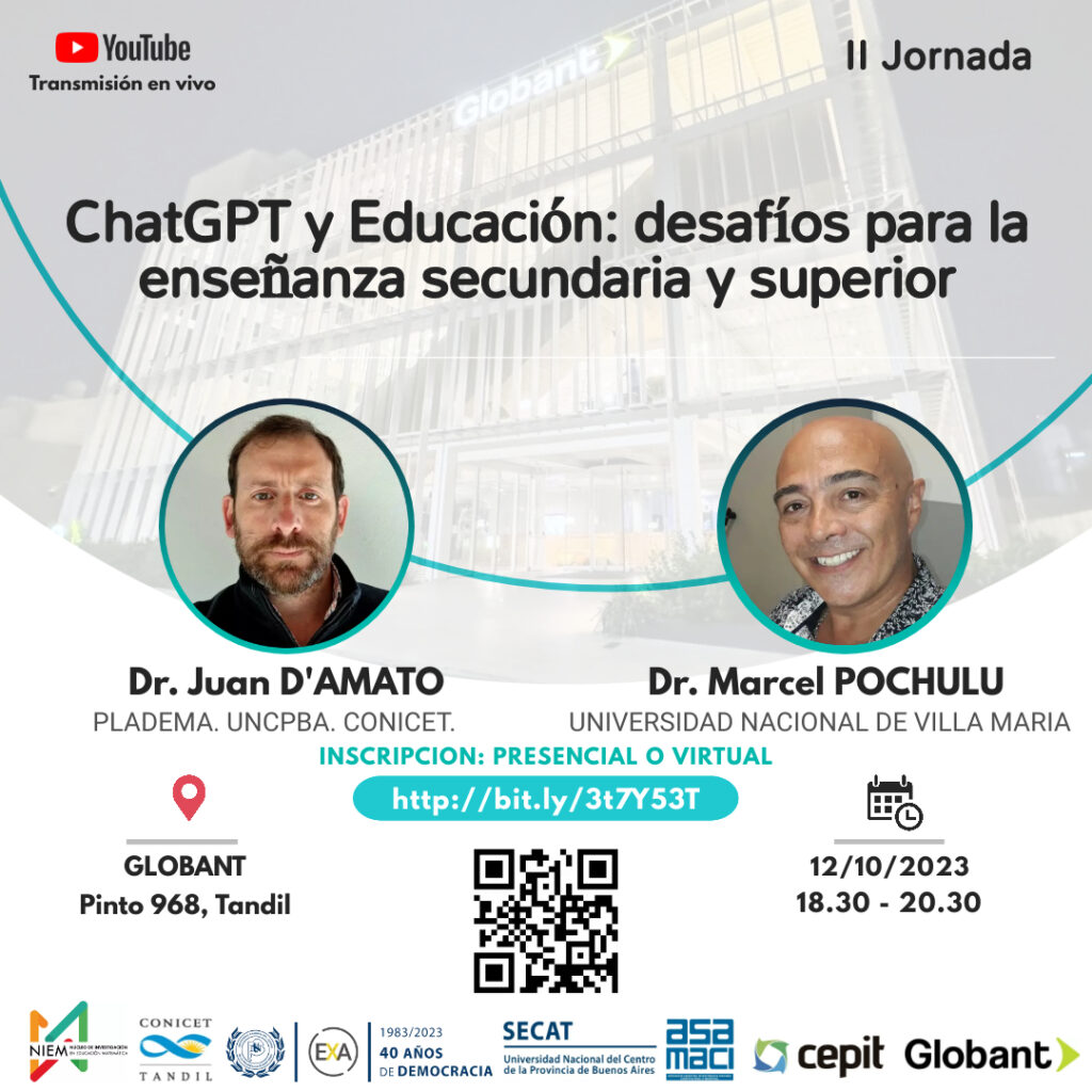 Segunda Jornada ChatGPT y educación: desafíos para la enseñanza secundaria y superior