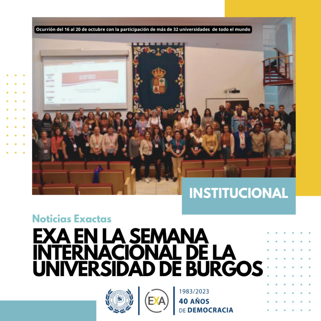 EXA en la Semana Internacional organizada por la Universidad de Burgos, España