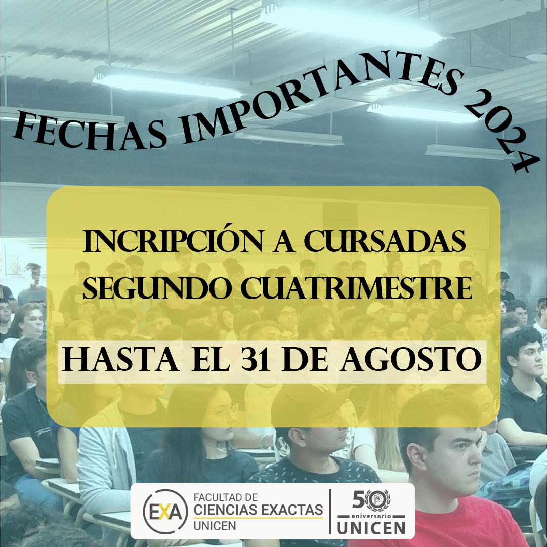 Inscripción a cursadas – segundo cuatrimestre – Facultad de Ciencias ...