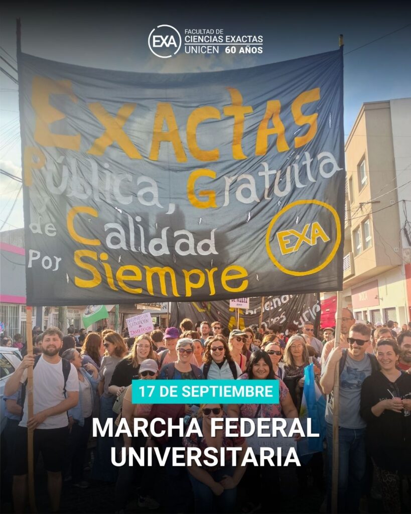 Participación de la FCEx en la Marcha Federal Universitaria