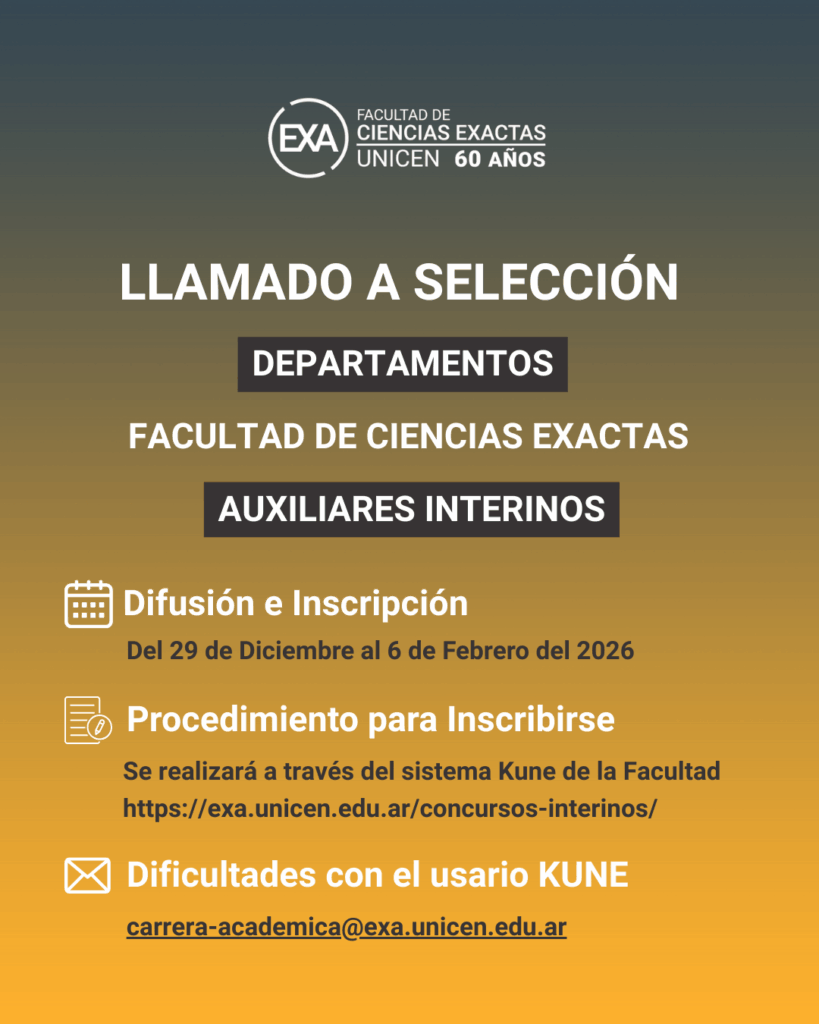 Llamado a selección: Auxiliares Interinos 2026 Departamentos 